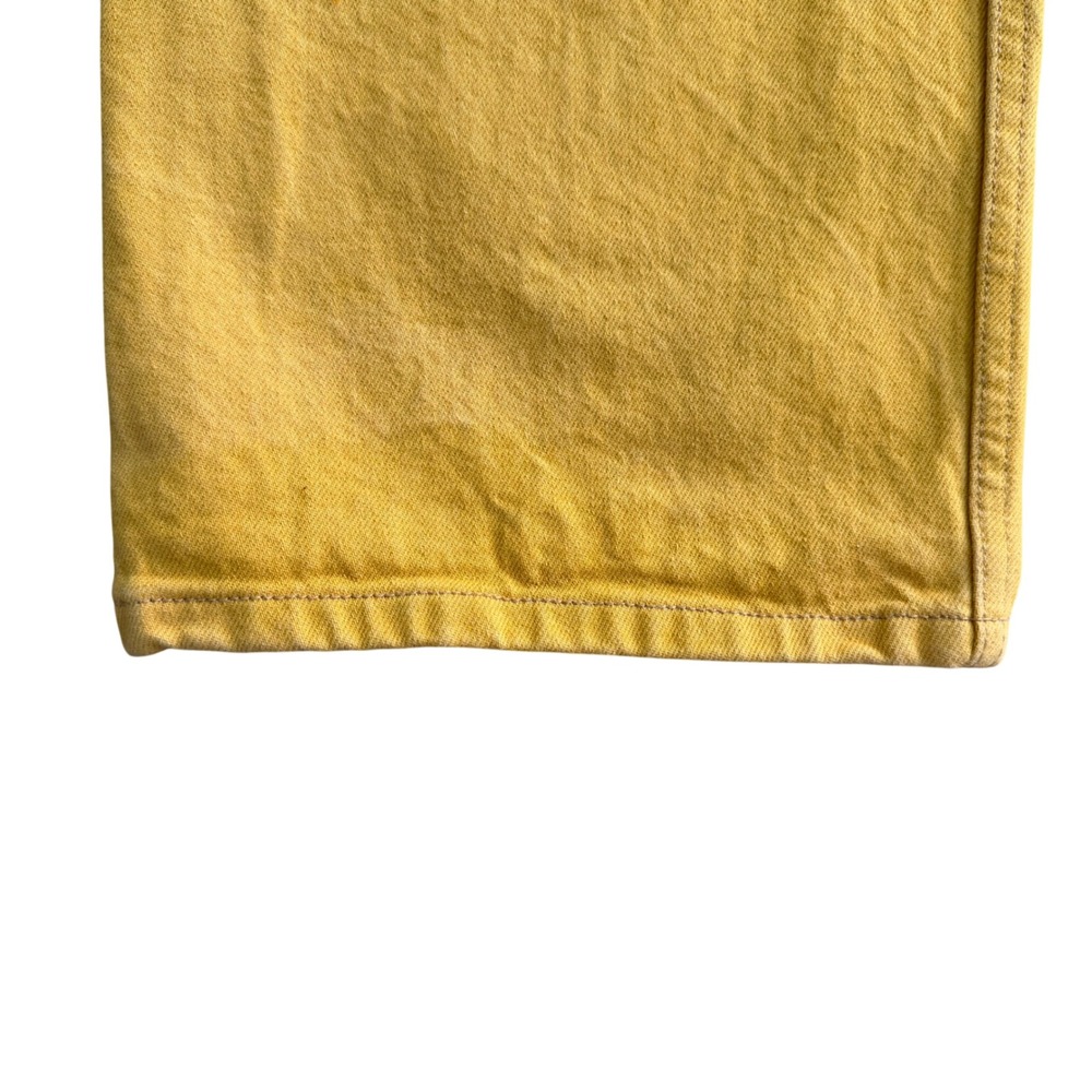 Levis 501 Original Fit Mustard Yellow Denim Jeans Mens 44x29.5 - Picture 5 of 9